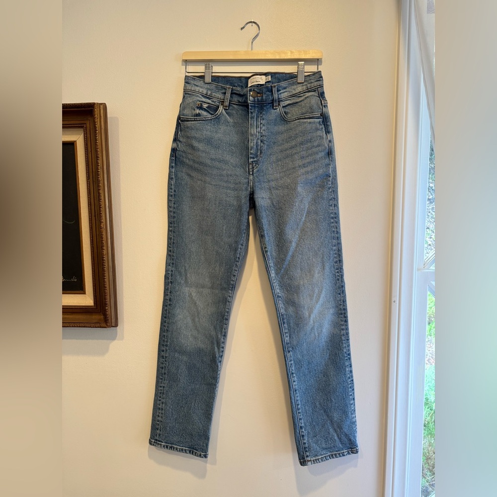 & Other Stories High Waist Slim Fit Denim Jean Mid Blue Size 28 $119